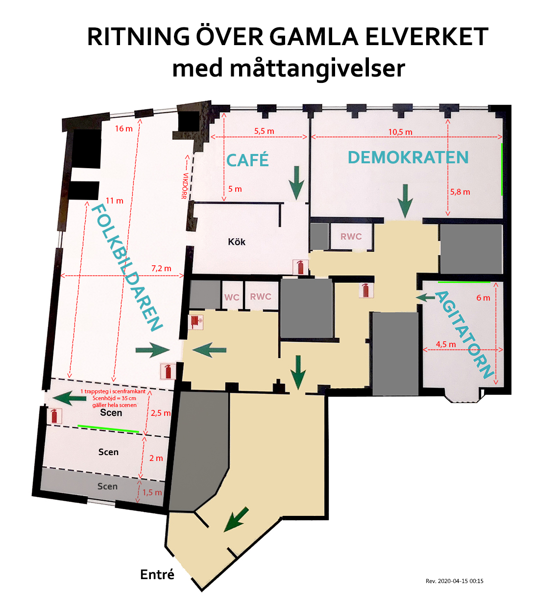 Lokalskiss med måttangivelser
