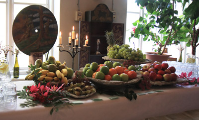 Fruktbord på måbradagen